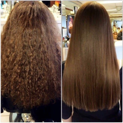 Keratin Hair Straightening from