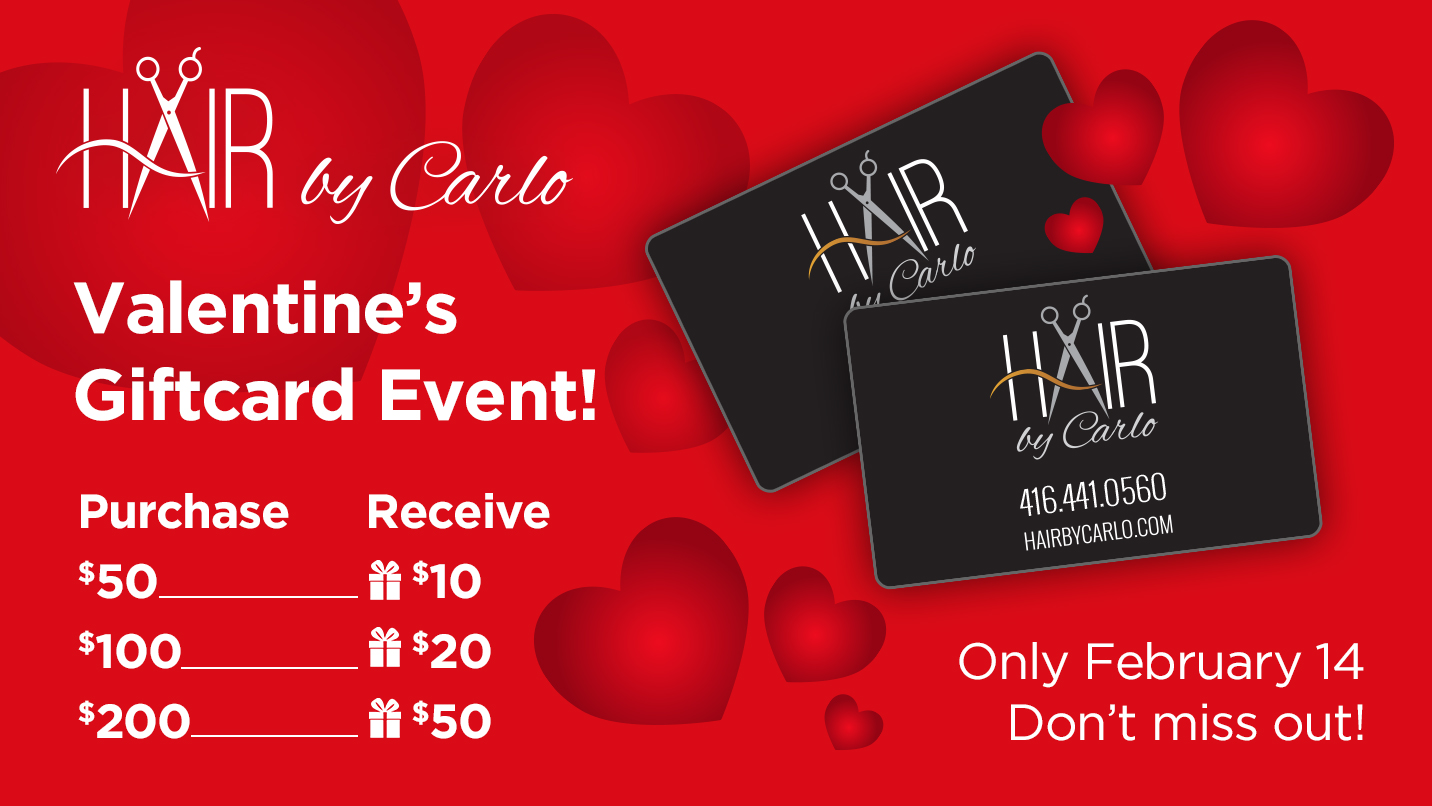 Valentine's Giftcard Event - Only February 14th - Don't MIss Out!